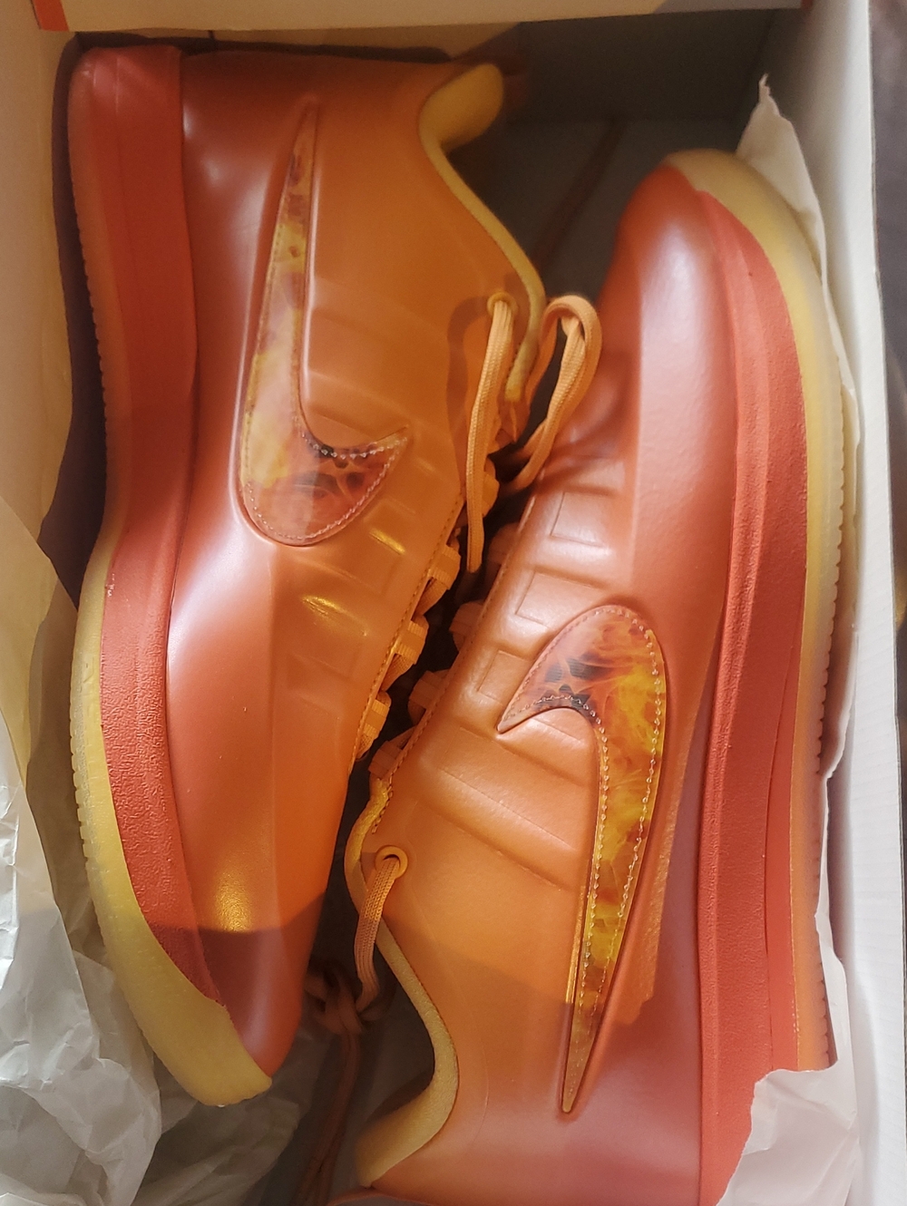 Nike BOOK 2 Orange and Yellow Low-Top Sneakers